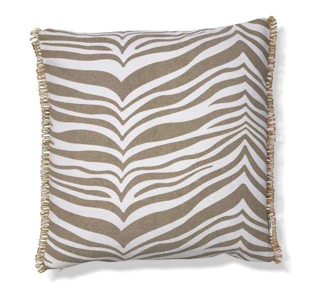 Zebra Zierkissen Simply Taupe 50x50