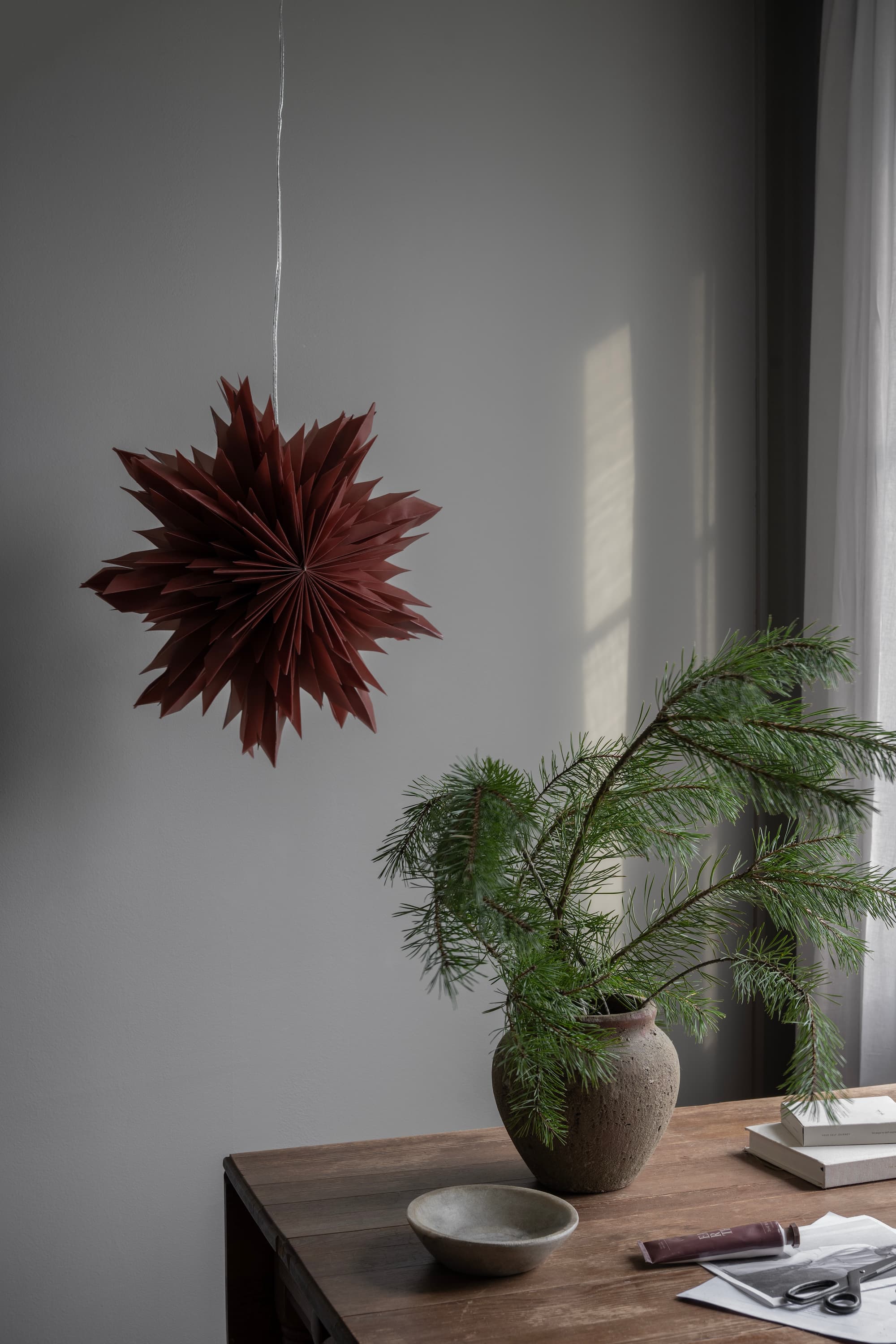 Oslo Weihnachtsstern Rot Ocker 44cm