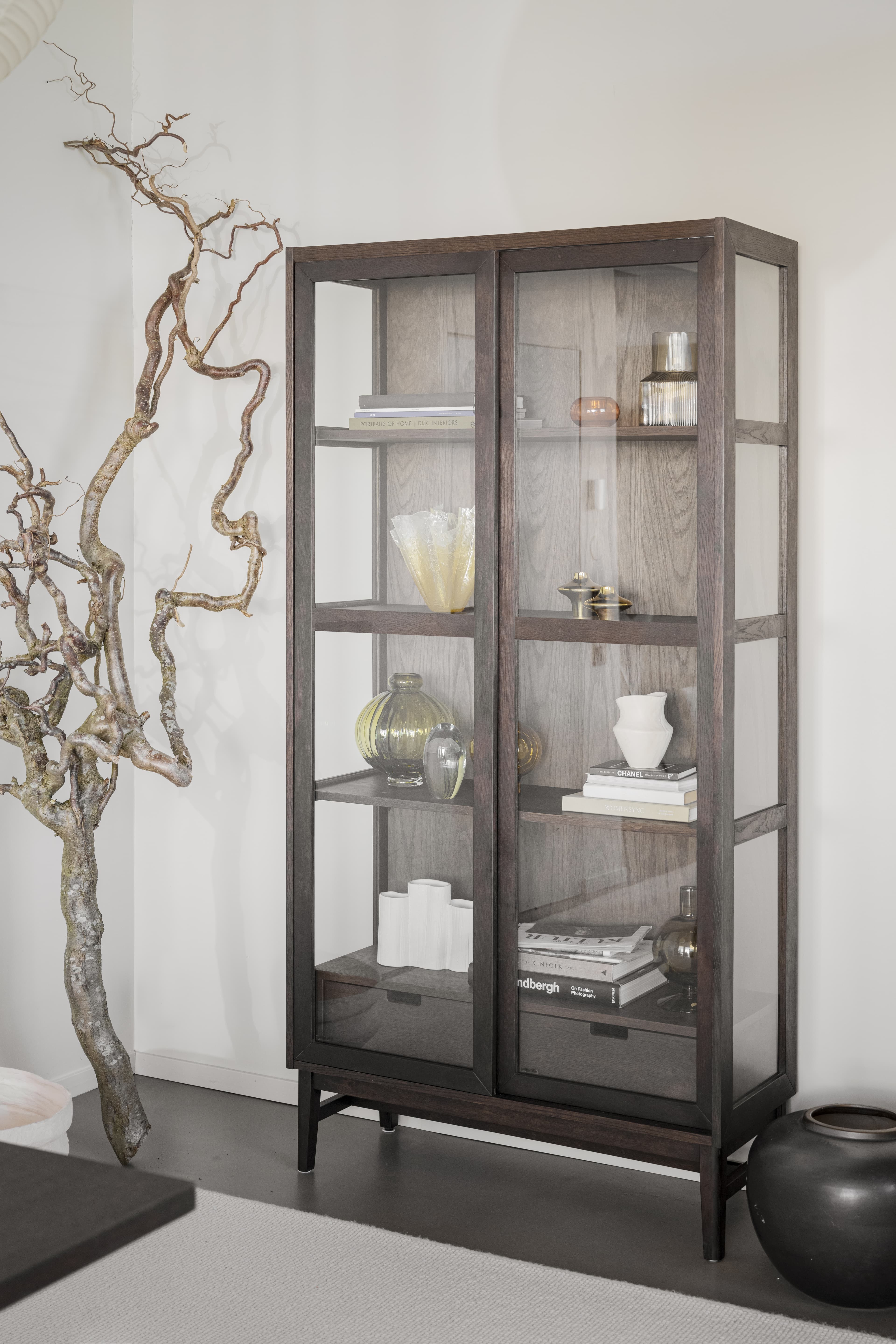 Hazelton Vitrine Schrank Braun 203cm