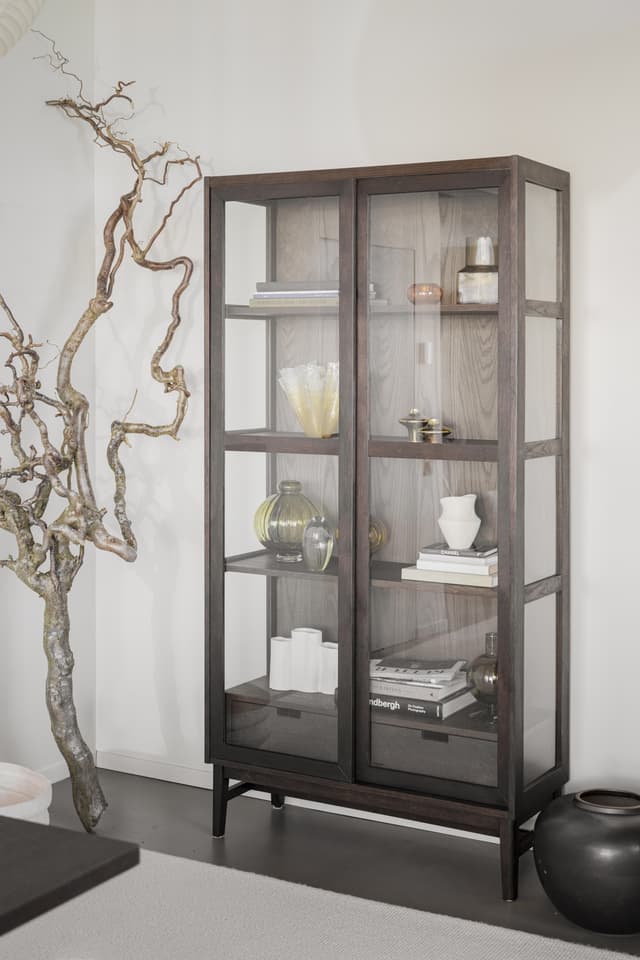 Hazelton Vitrine Schrank Braun 203cm