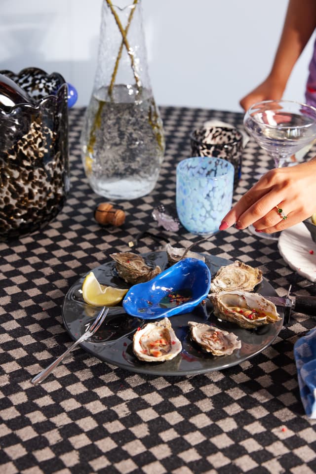 Oyster Platter Grey Ø27