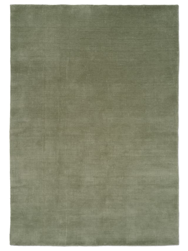 Solid Wollteppich Grün 170x230