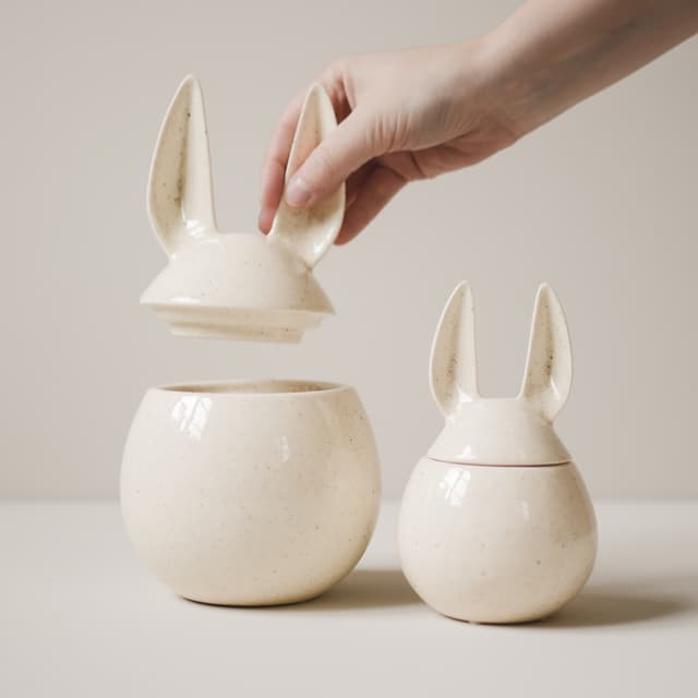 Eating Rabbit Easter Egg Vanilla Small