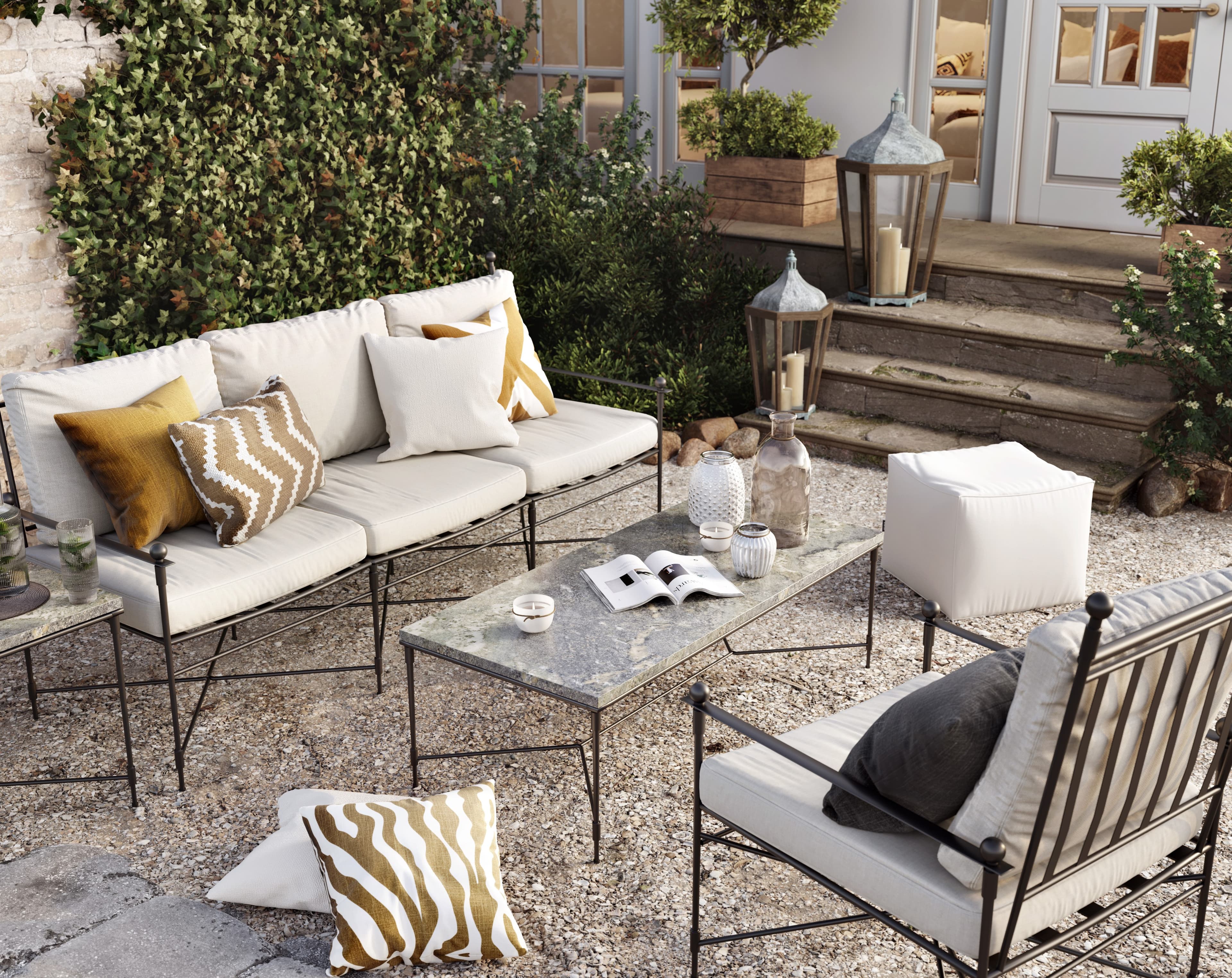 Pani Outdoor Dekokissen Heaven Blau 50x50