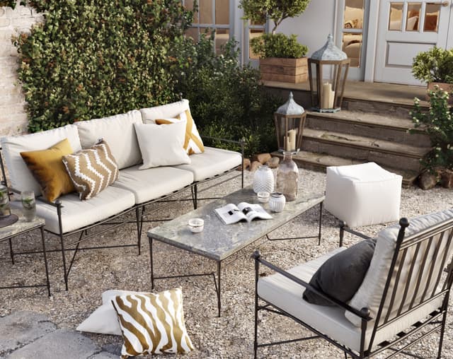 Pani Outdoor Zierkissen Off White 50x50