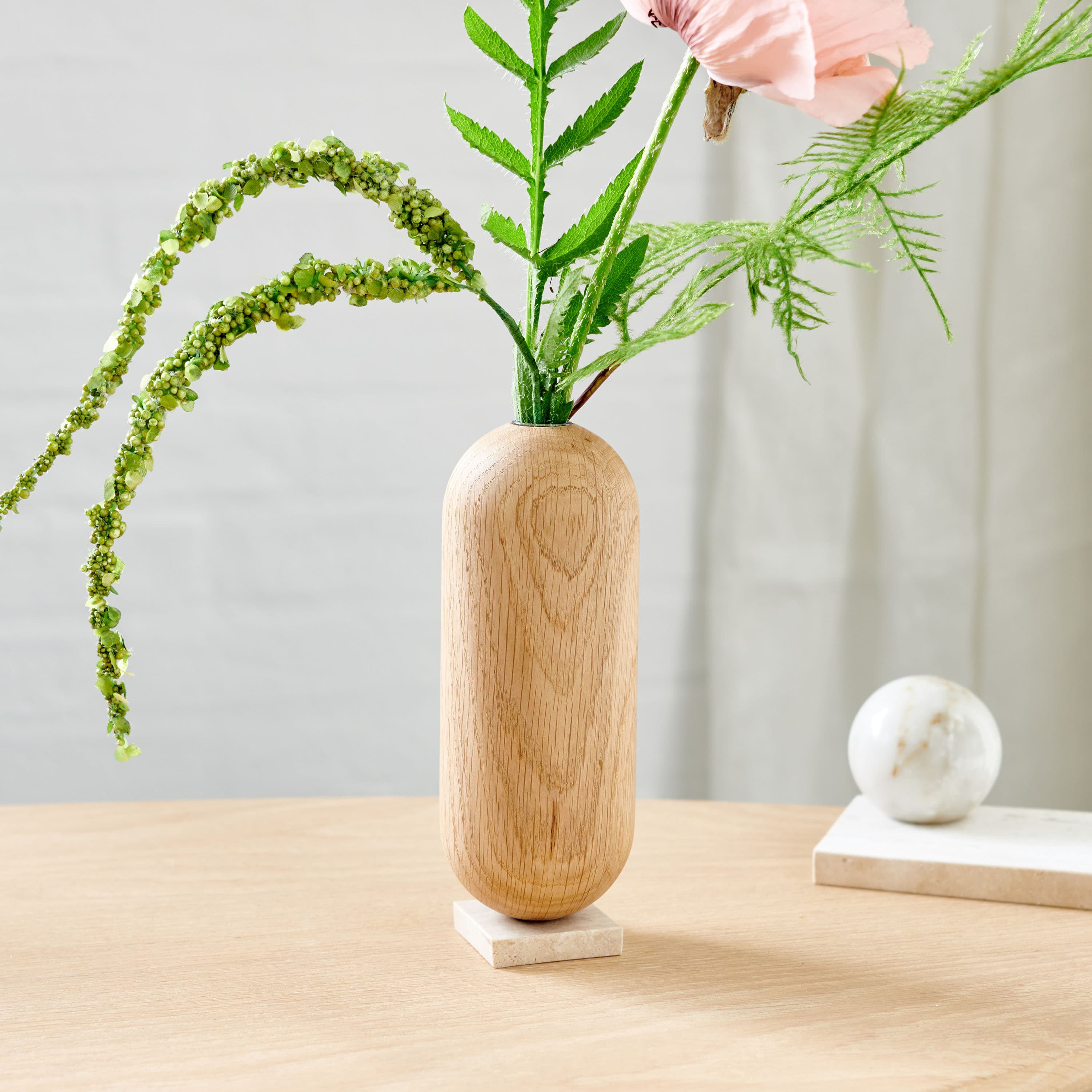 Ellipse Vase Natur geölte Eiche