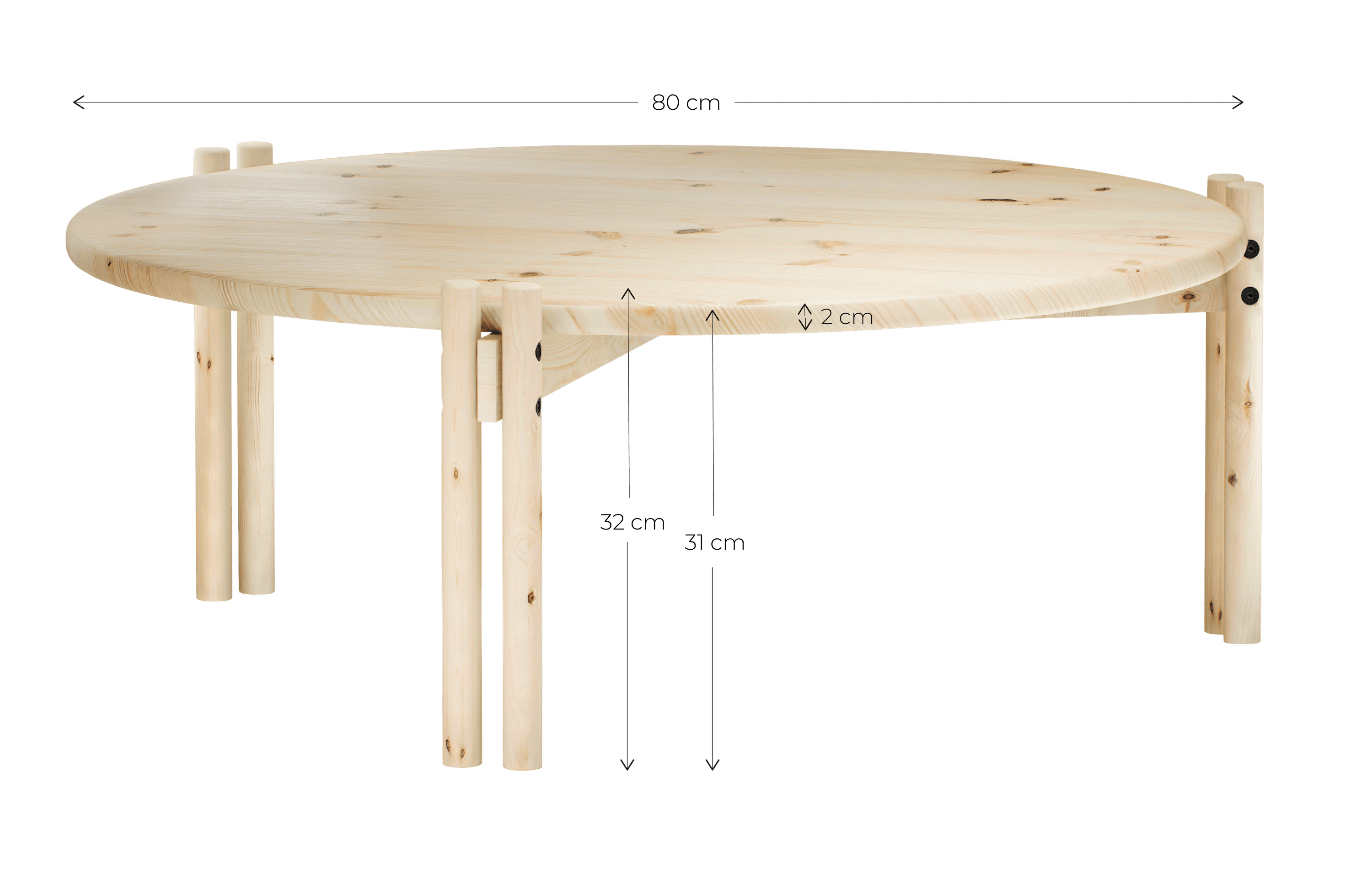 Sticks Couchtisch Black Night Low