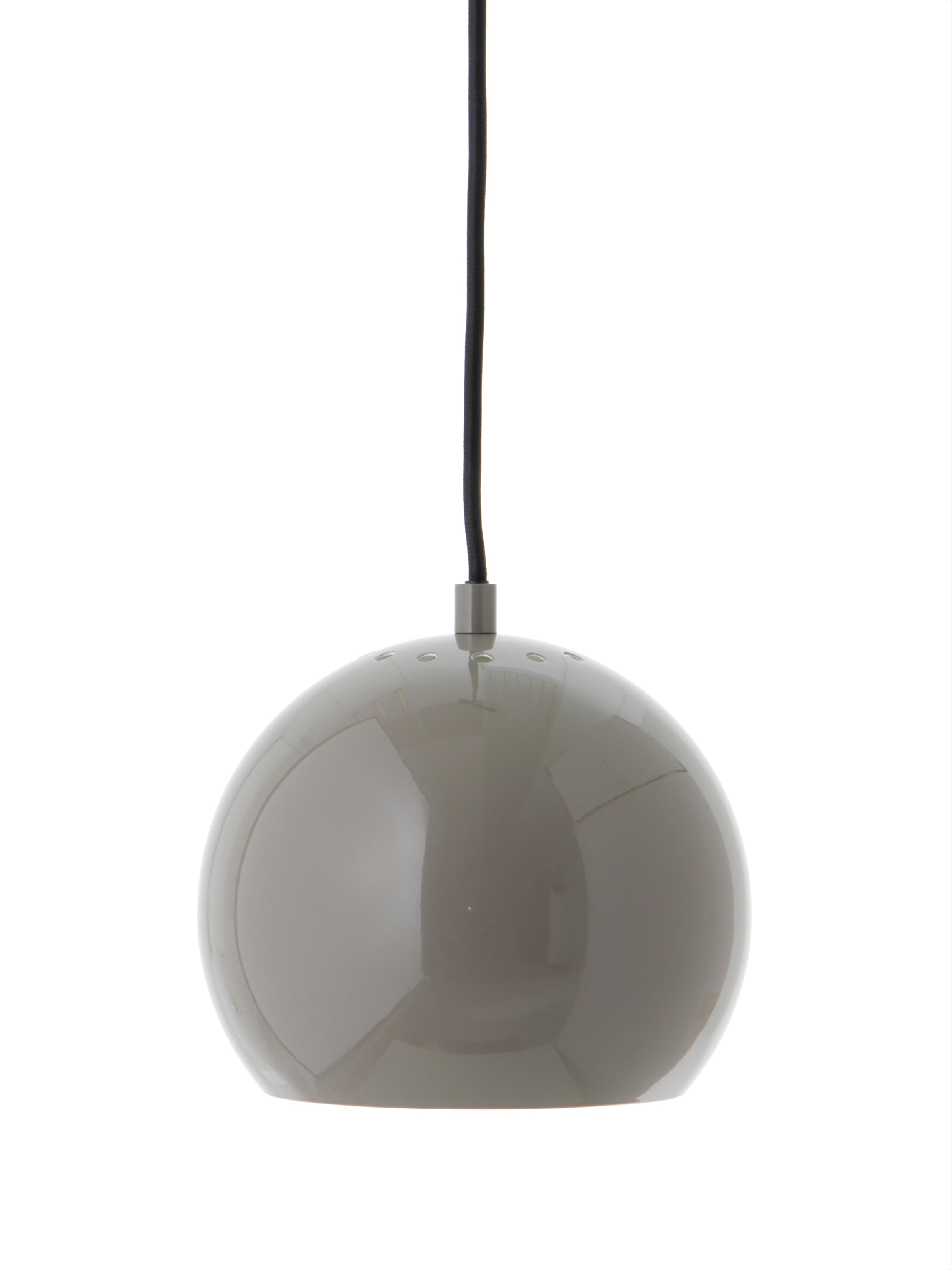 Ball Taklampa Glänzendes Warmgrau Ø18