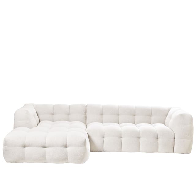 Billie Divansofa Links Ivory Bouclé