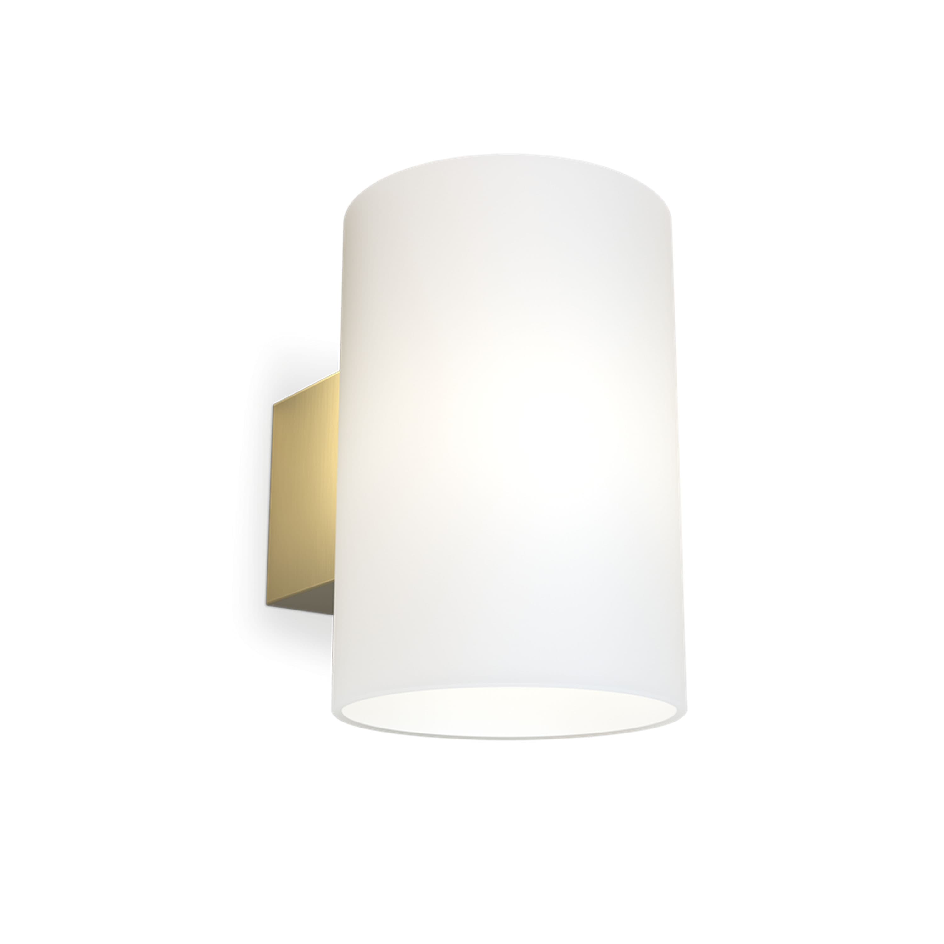 Evoke Wandleuchte Satin brass/Opalglas Large