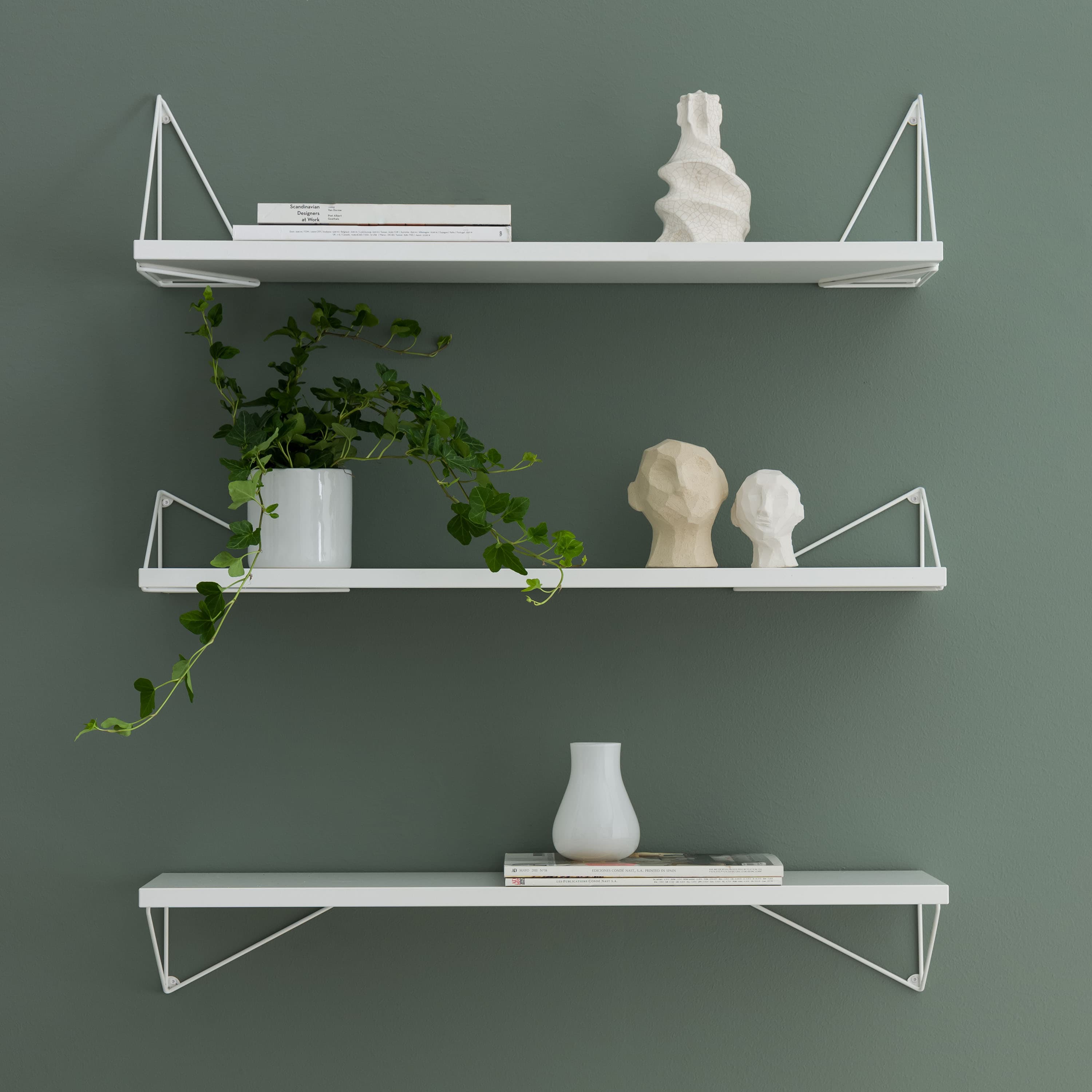 Pythagoras Shelf White 20x60cm