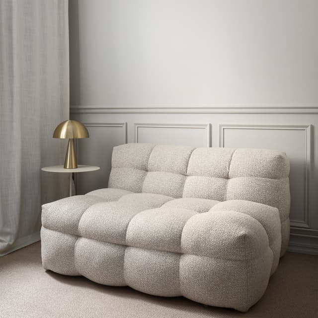 Billie Loungesessel Beige Bouclé 120cm