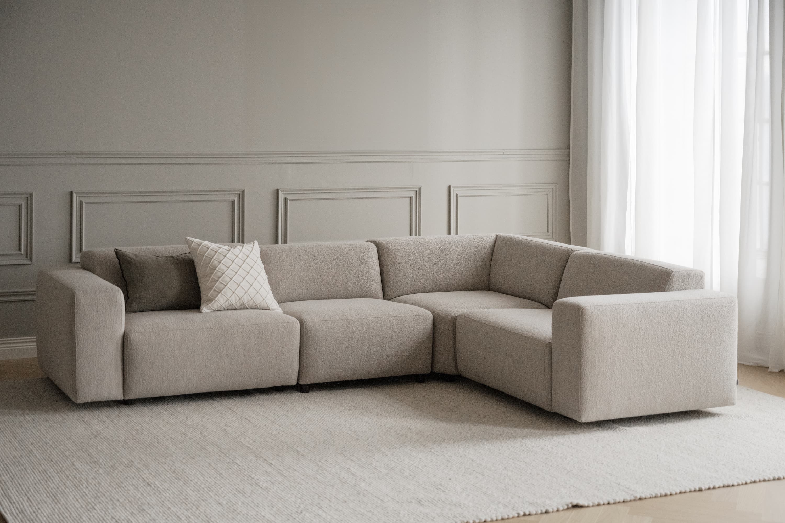 Willard 2+3-Sitzer Ecksofa Hellbeige 297x219