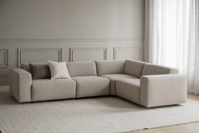 Willard 2+3-Sitzer Ecksofa Hellbeige 297x219