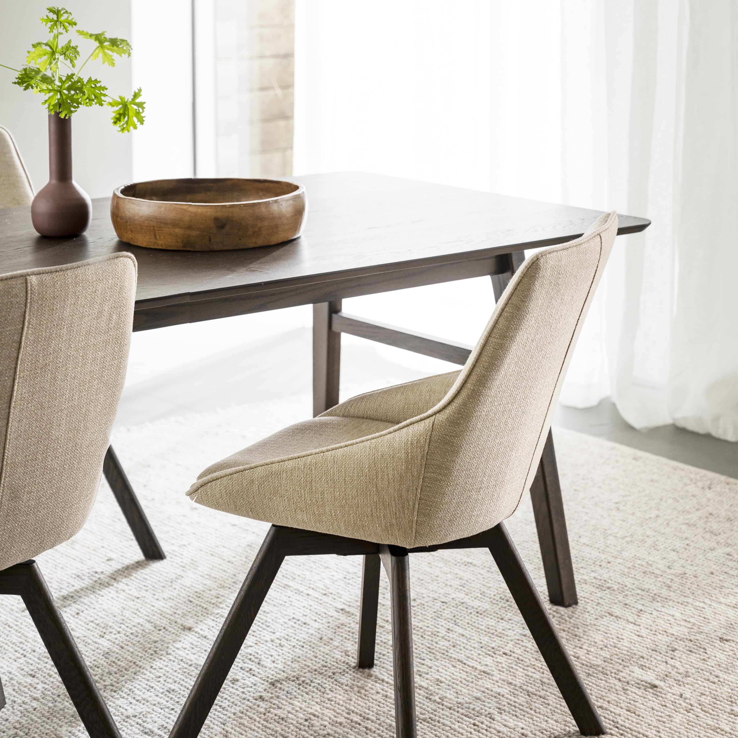 Alison Esszimmerstuhl Hellbeige/Braune Eiche