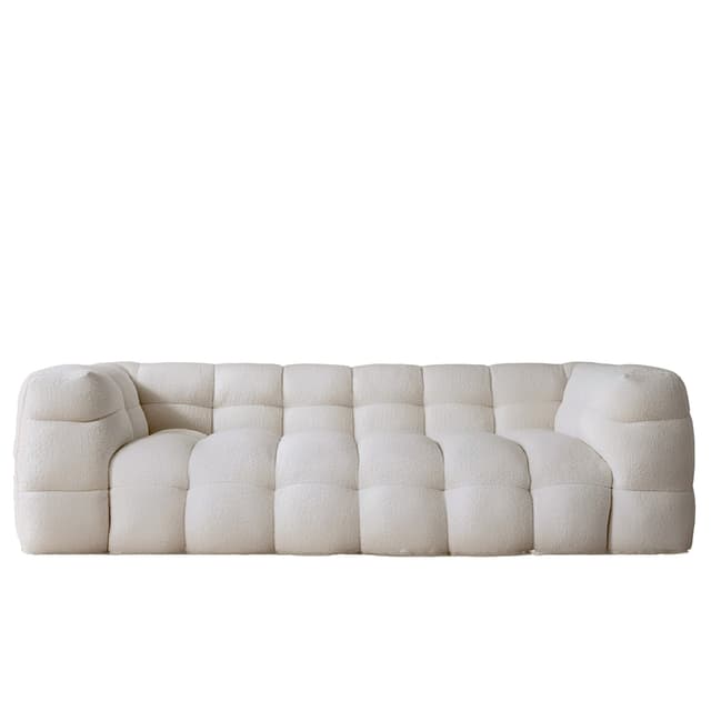 Billie 3-seater Sofa Creme Teddy 236cm