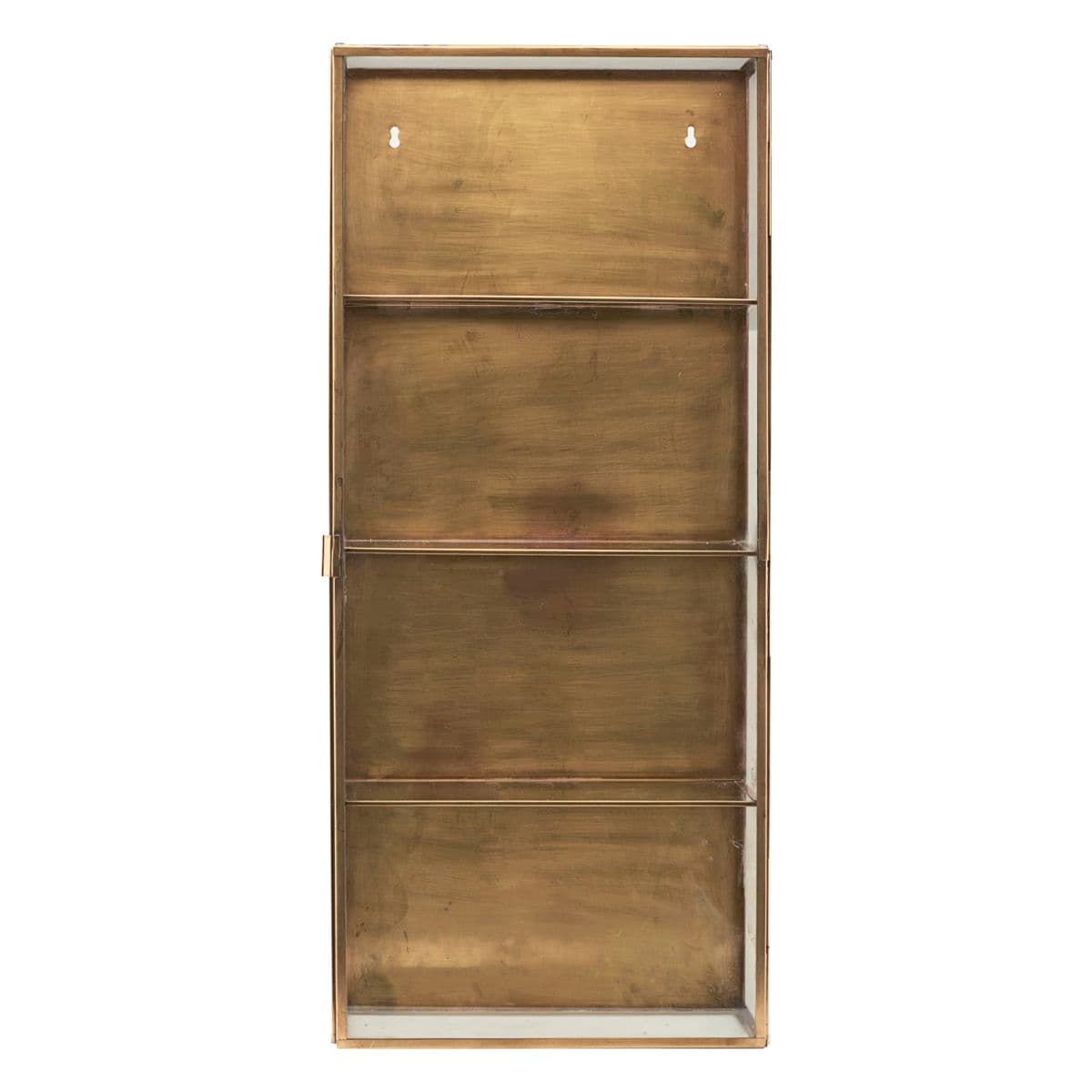 Glass Wandschrank Messing 80cm
