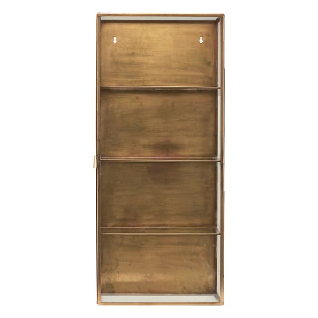 Glass Wandschrank Messing 80cm