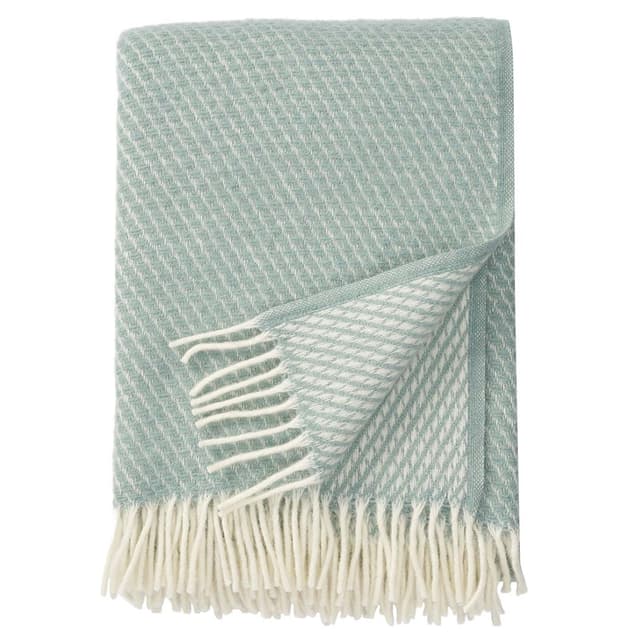 Velvet Wool Throw Duck Egg Blue