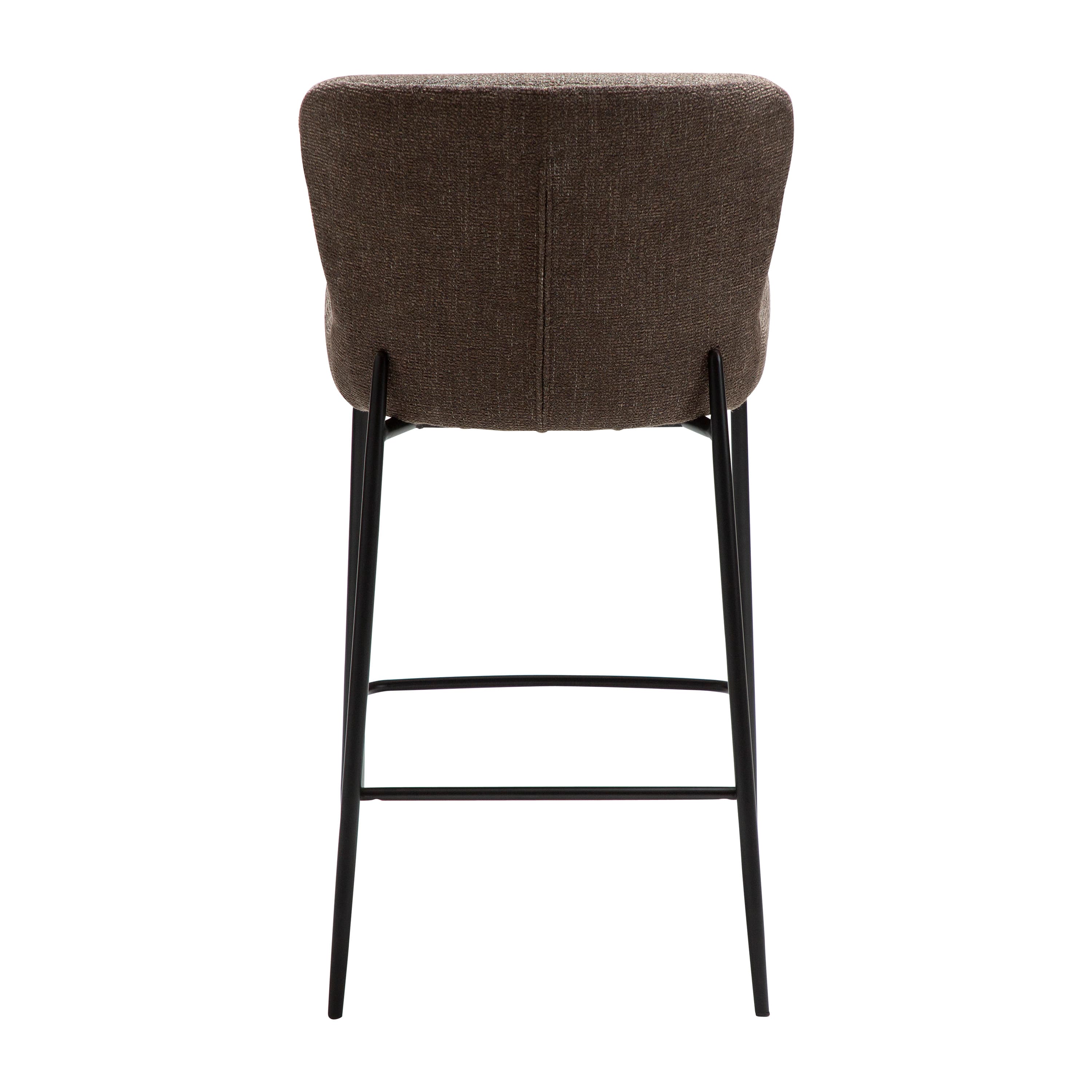 Glam Barstool Major Brown Bouclé