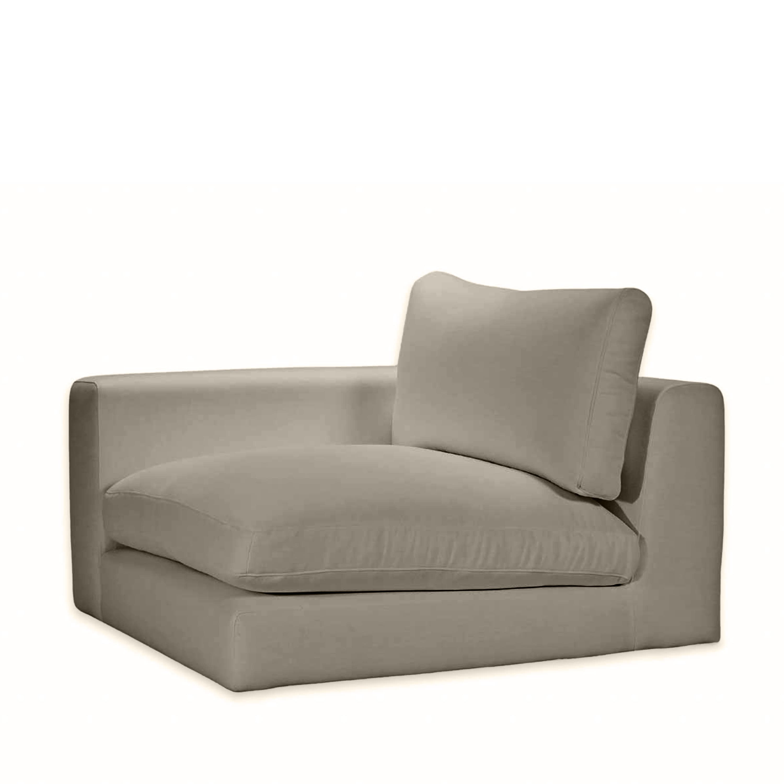 Capri 1-Sitzer-Sofamodul mit linker Armlehne Taupe 107cm