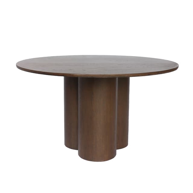 Laura Dining Table Brown Stained Oak Ø130