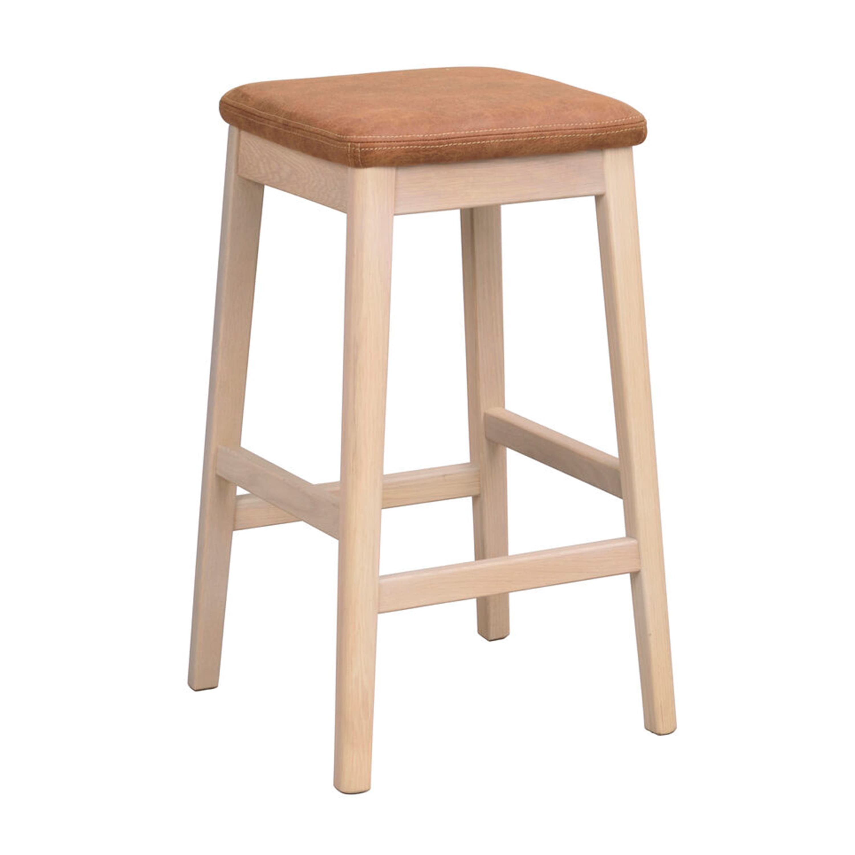 Livermore Barhocker Weiß pigmentierte Eiche/Braun