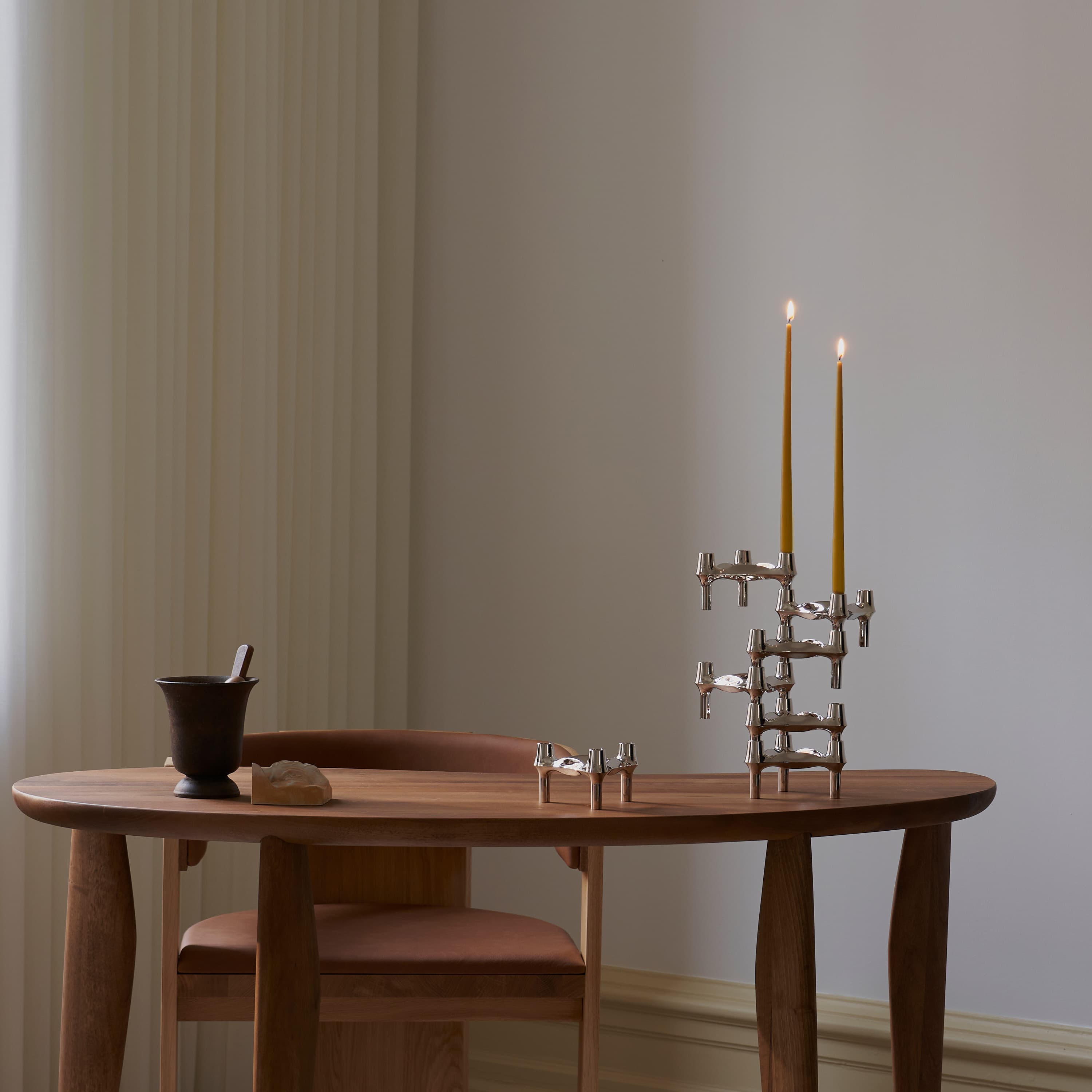 FABRIC Nagel BMF Candle Holder Chrome Set of 3