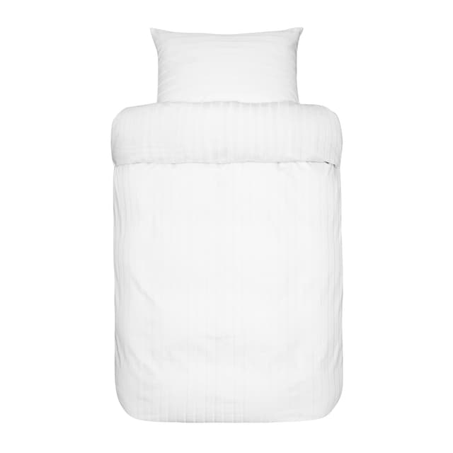 Milano Single Duvet Cover Set White 150x210/50x60