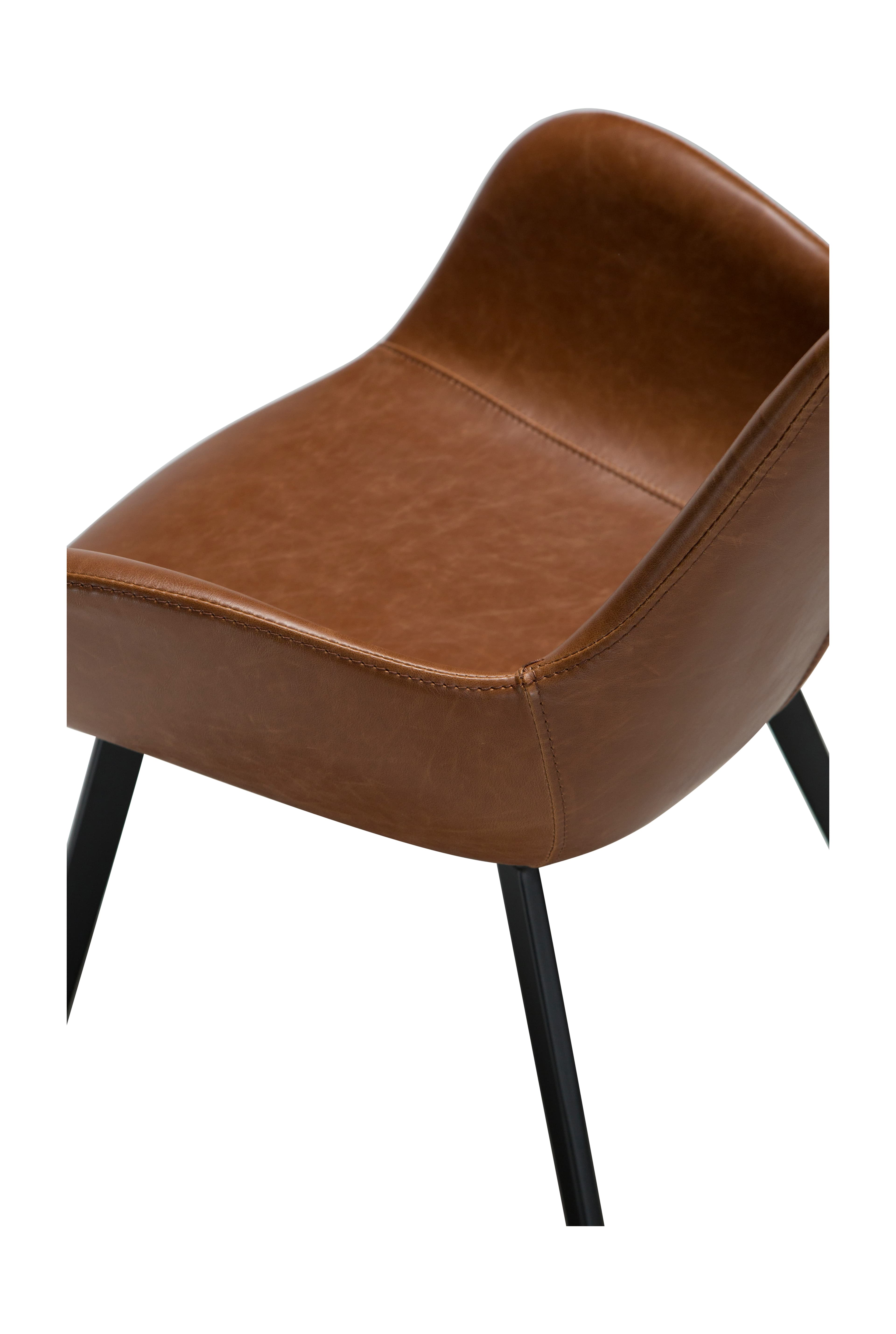 Hype Dining Armchair Faux Leather Light Brown/Black
