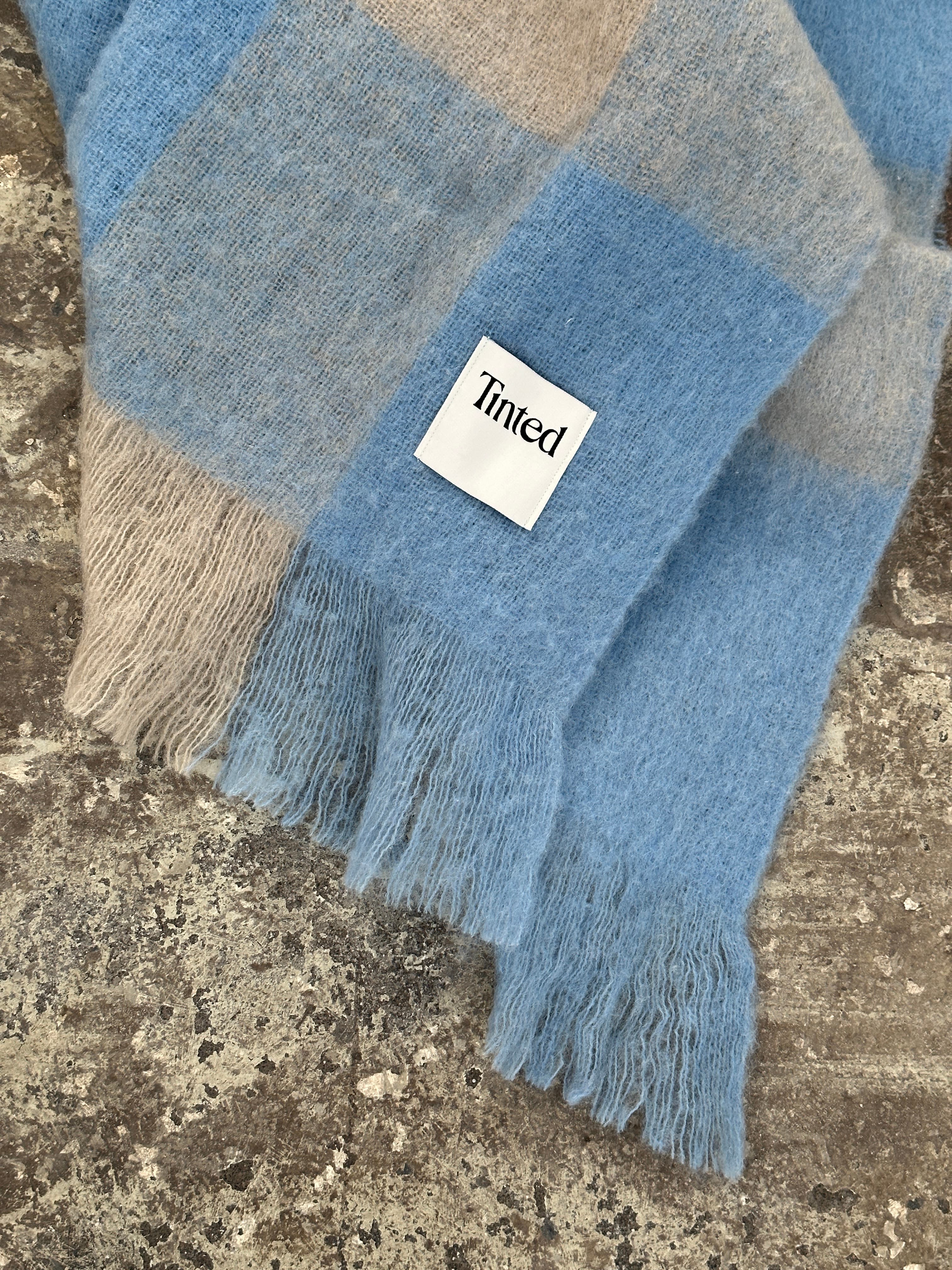 Ahlblom Wollteppich Beige/Blau 130x170