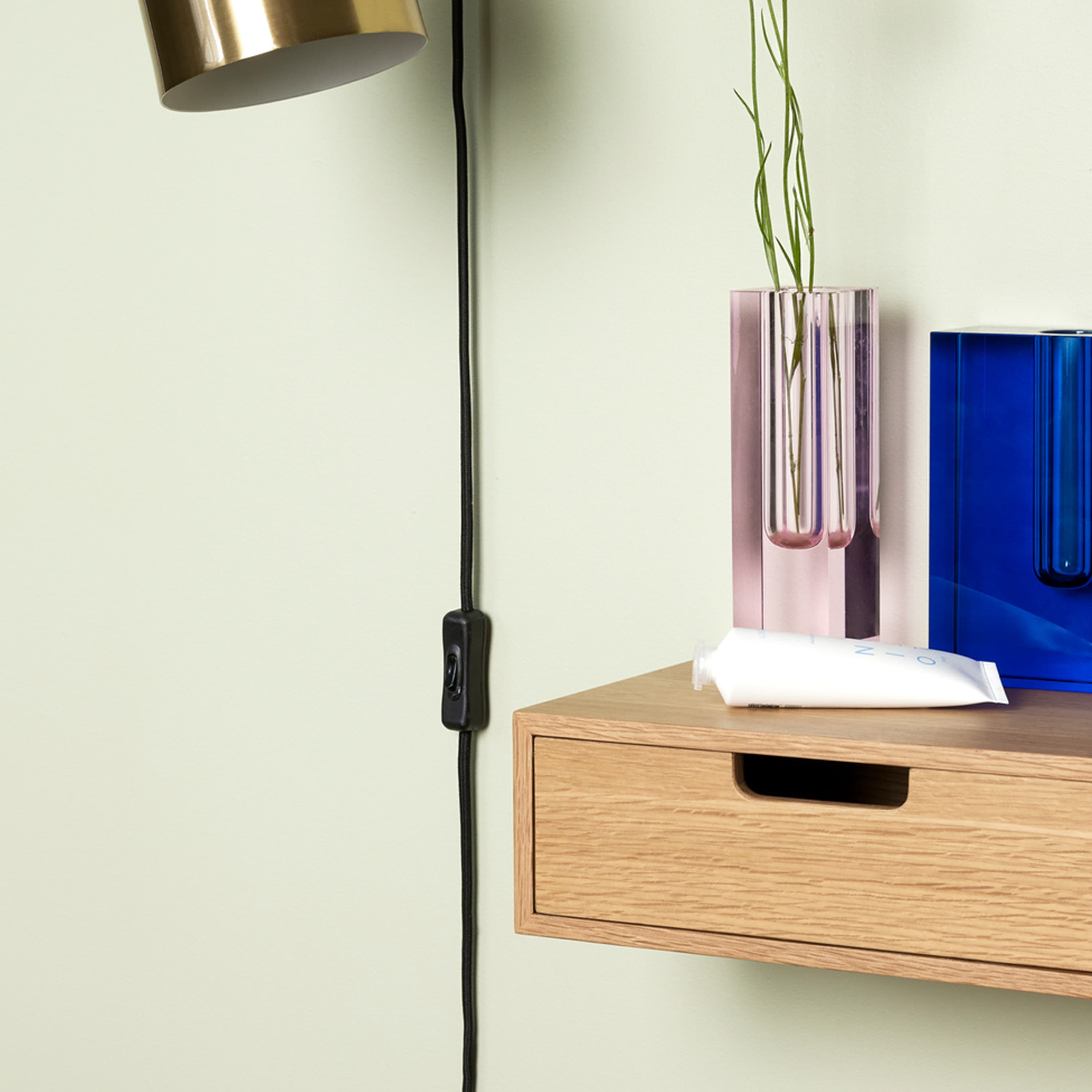 Hide Bedside Table Natural 30cm