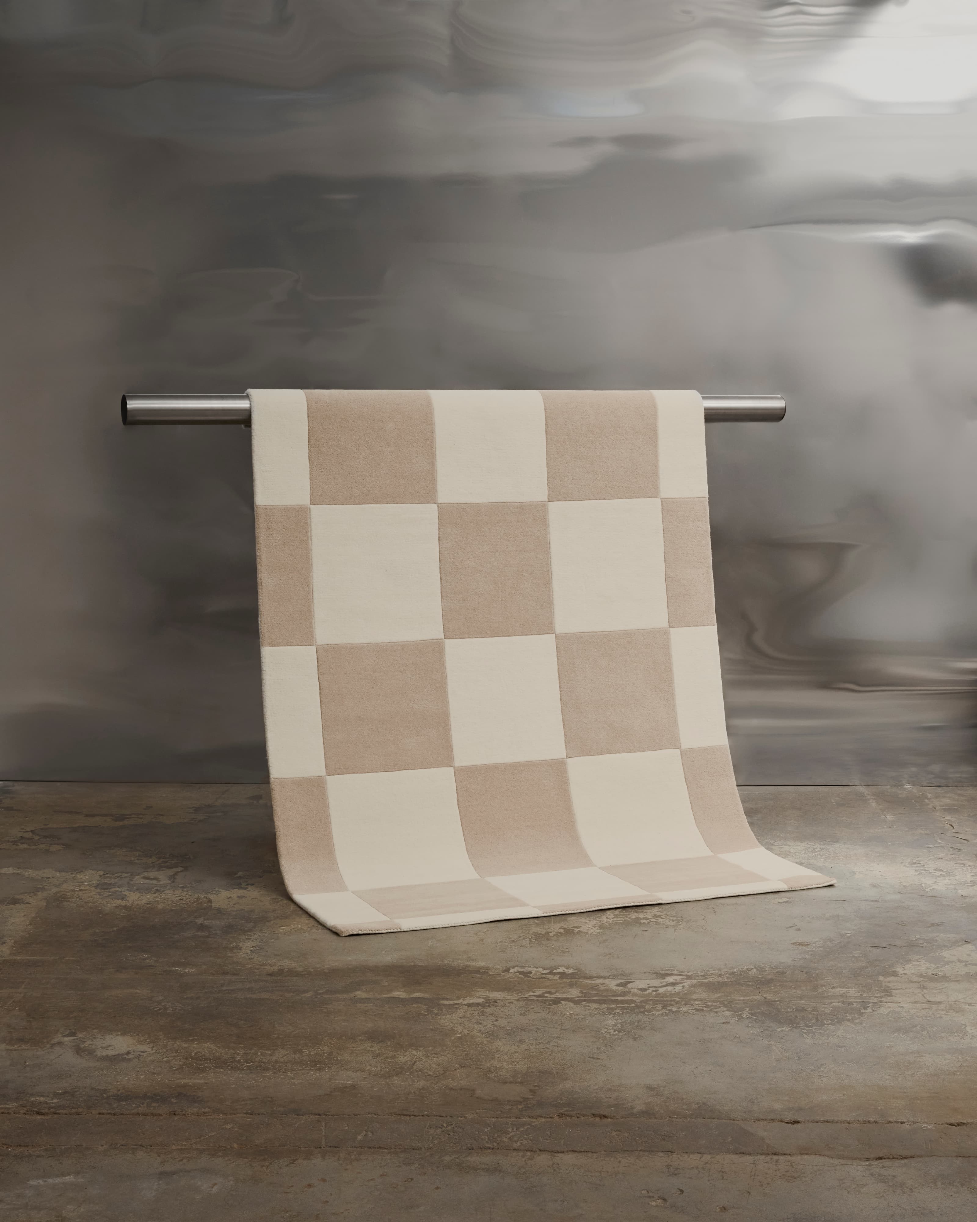 Hafstrom Wollteppich Beige/Weiß 170x240