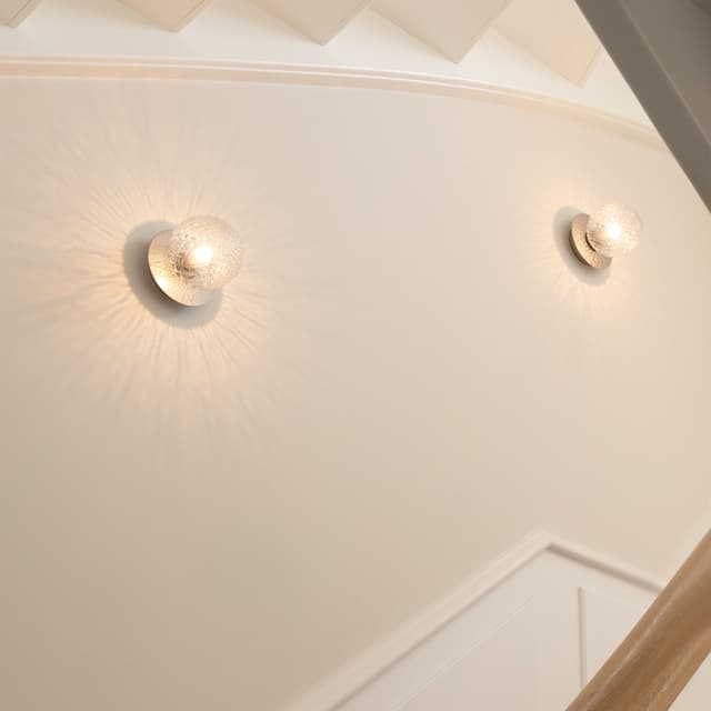 Liila 1 wall/ceiling lamp Light Silver/Optic Clear Small