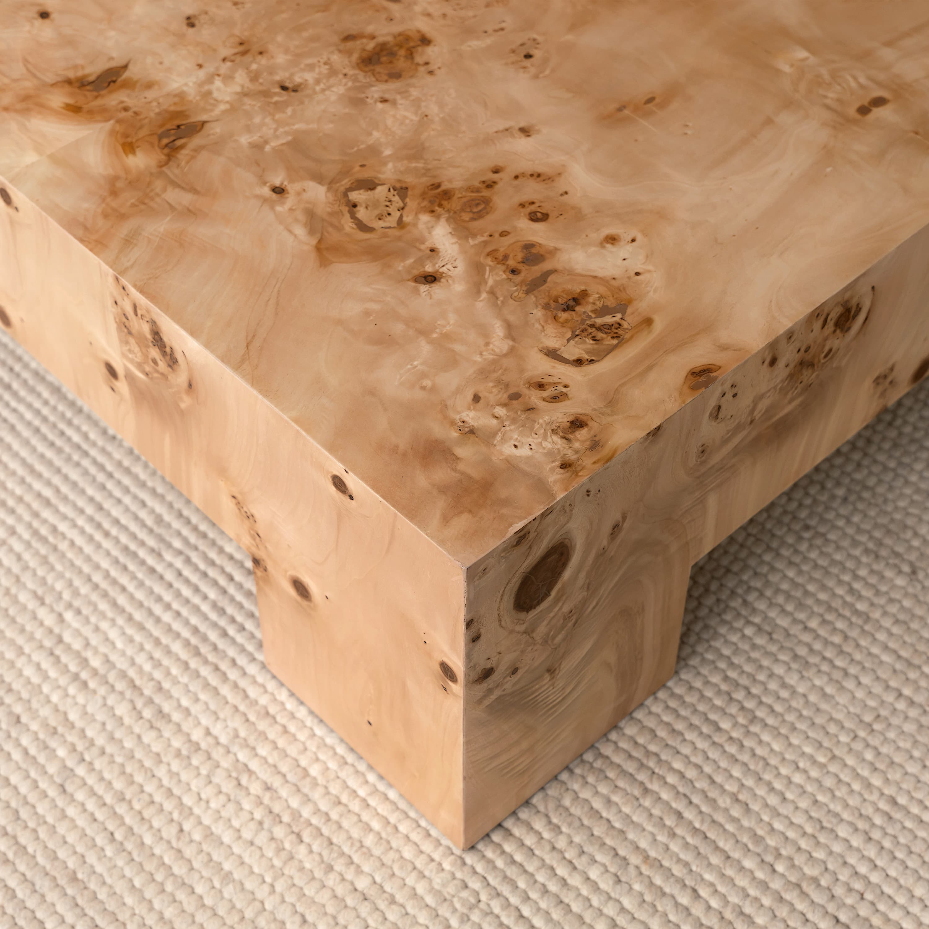 Chunky Couchtisch Pappel 130x70