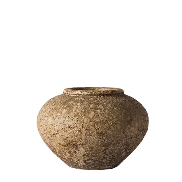 Luna Blumentopf Beige Terrakotta Ø25