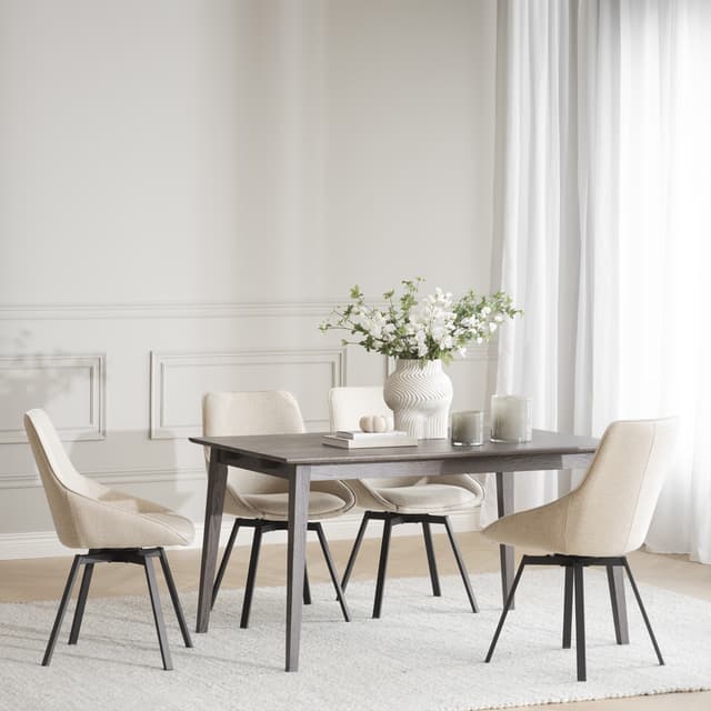 Filippa Dining Table Dark Brown Oak 140cm