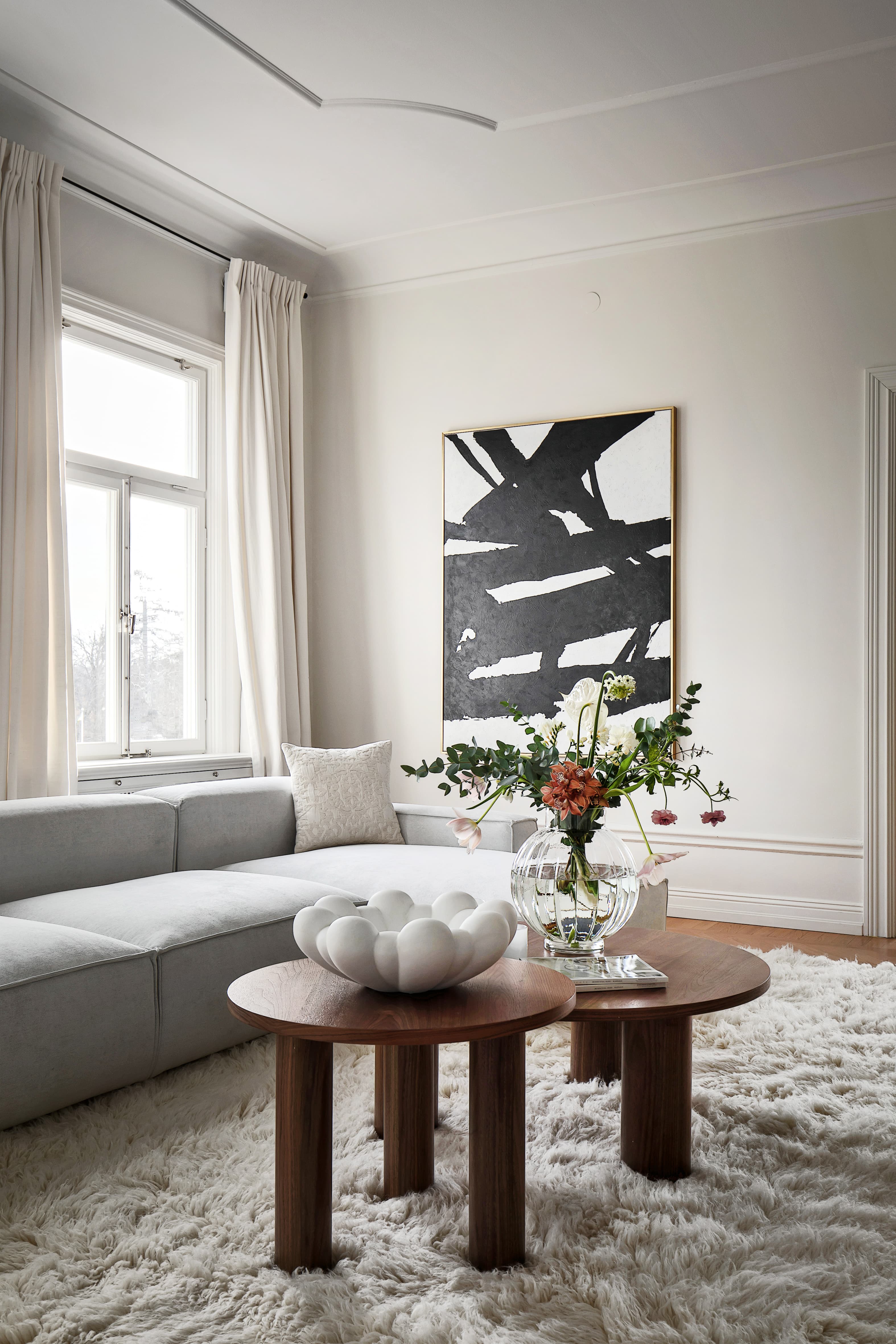 Melvin Couchtisch Walnuss Ø65