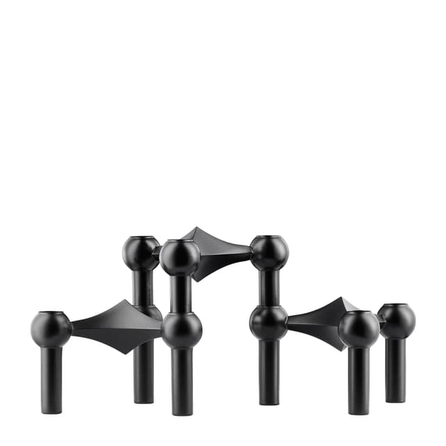 STOFF Nail Candle Holder Black Set of 3