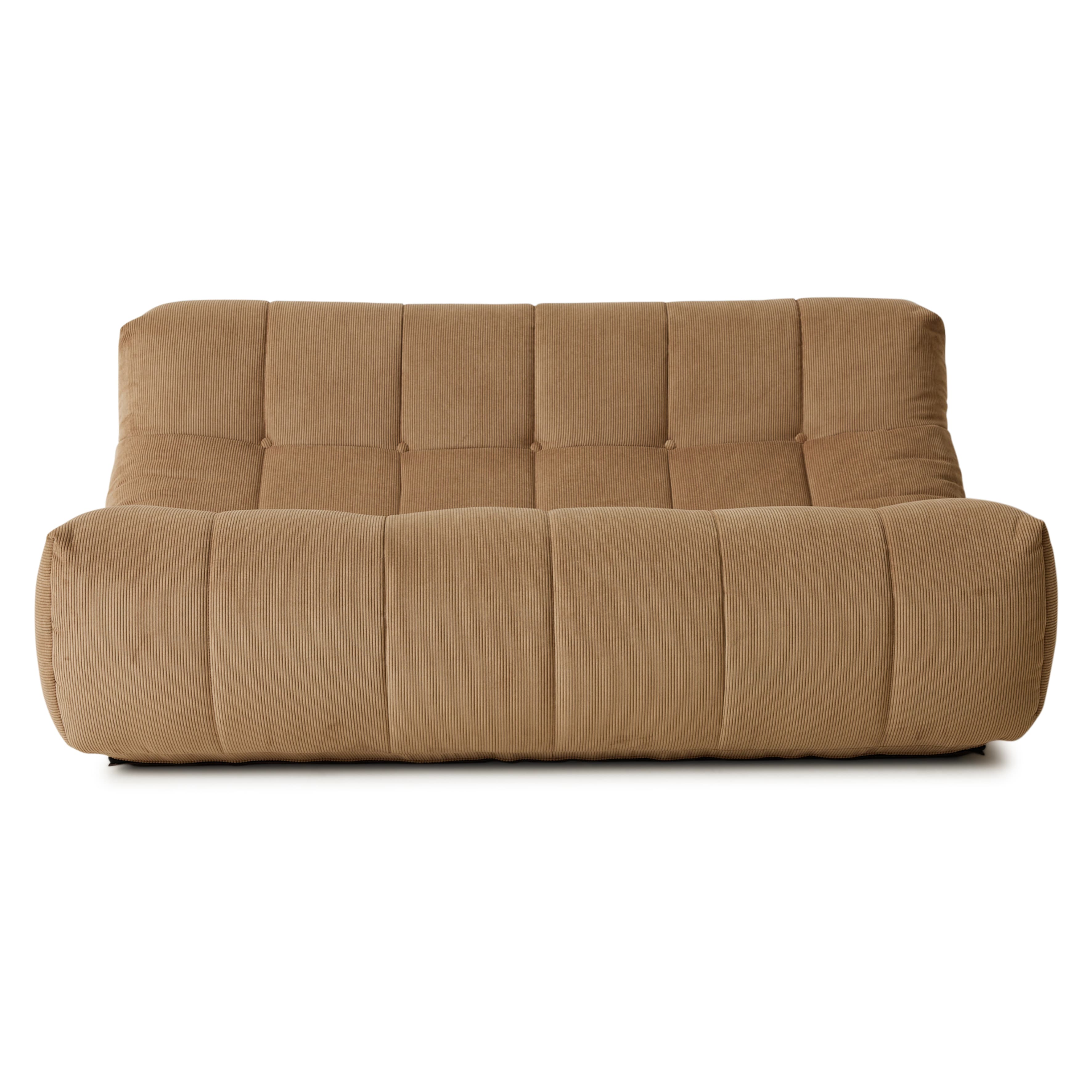 Lazy Lounge Lounge 2-Sitzer Sofa Corduroy Rippe Braun
