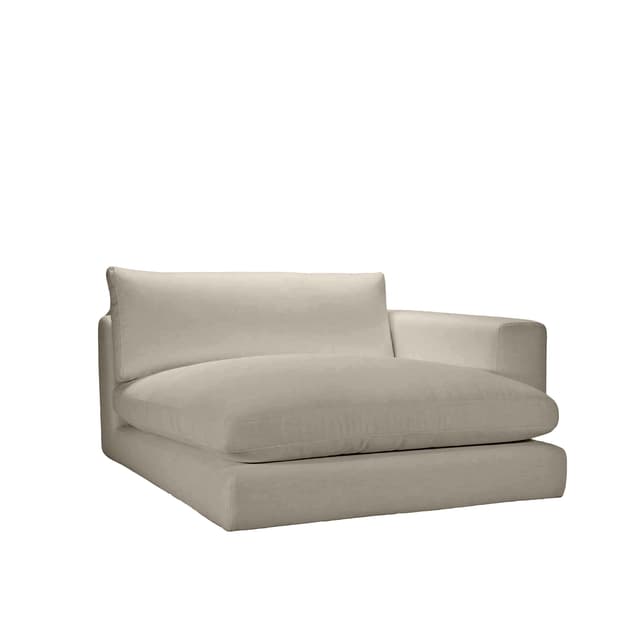 Capri 1,5-Sitzer Divanmodul Rechtes Armlehne Taupe 142x184