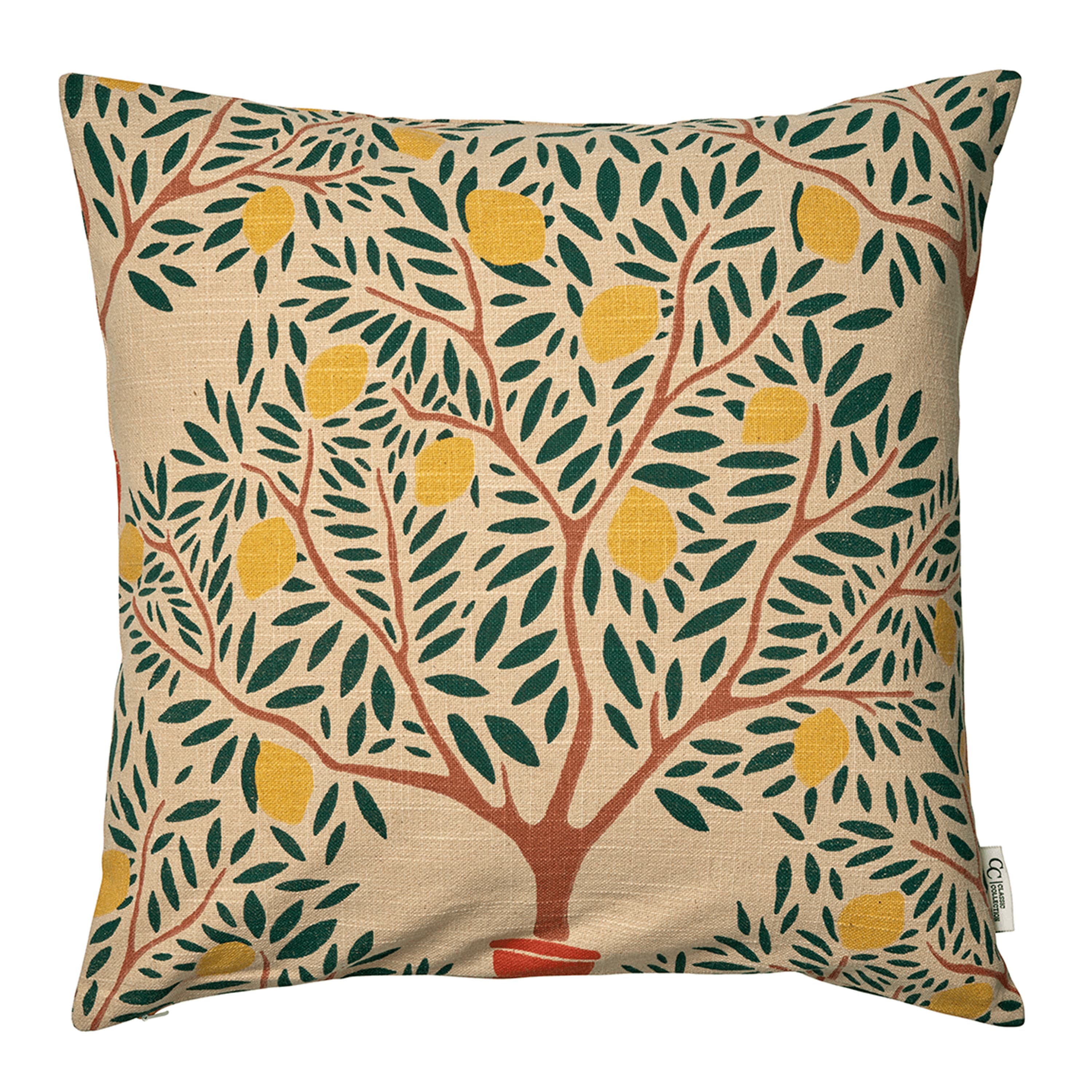 Lemon Garden Kissenbezug Dunkelgrün 50x50