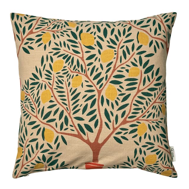 Lemon Garden Kissenbezug Dunkelgrün 50x50