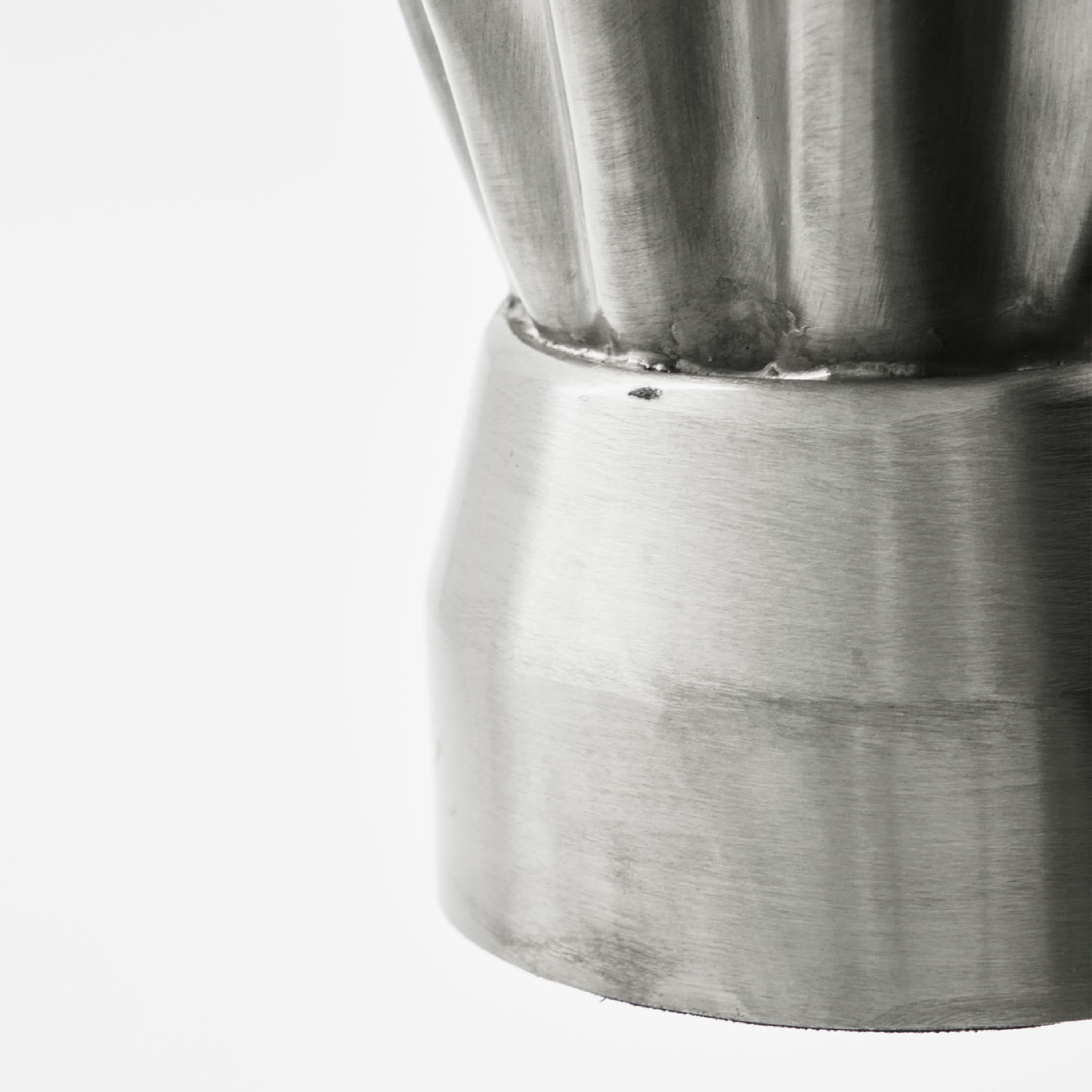 Flood Vase Brushed silver finish 33cm