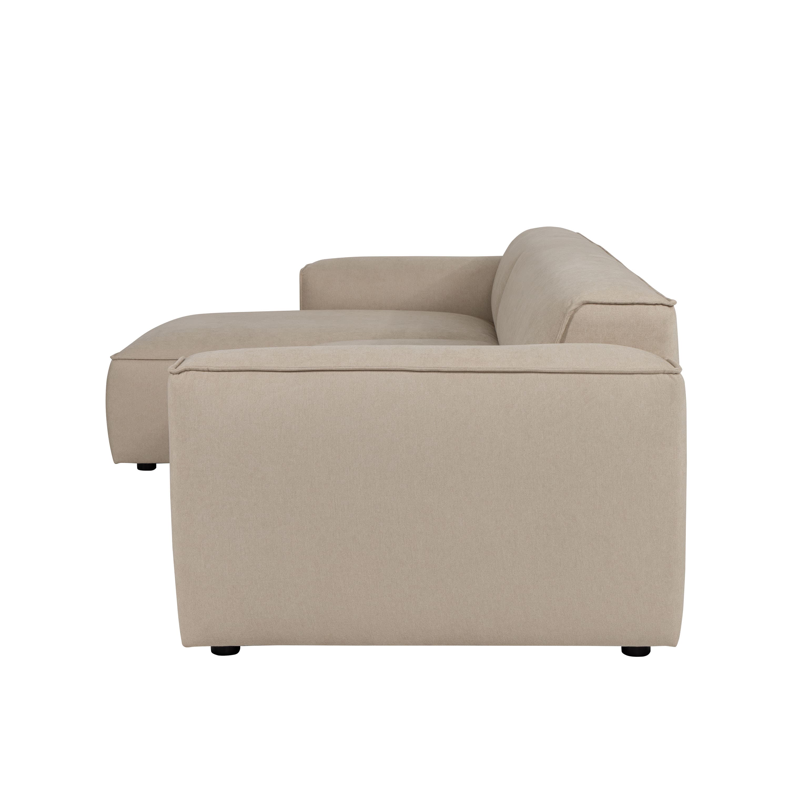 Bobbie 4-Sitzer Sofa mit Recamiere links Beige 322 cm