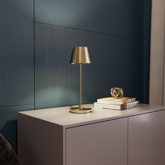 Gil il Grande Tischleuchte Satin brass