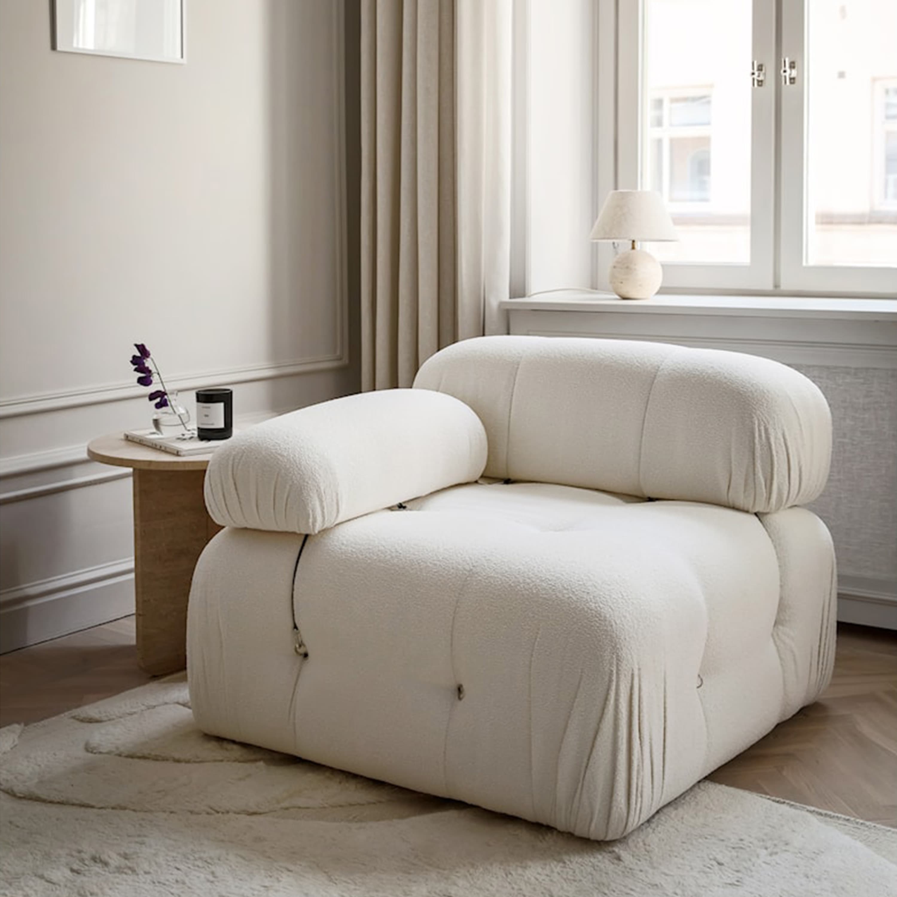 Blanca Linkes Modul White Bouclé