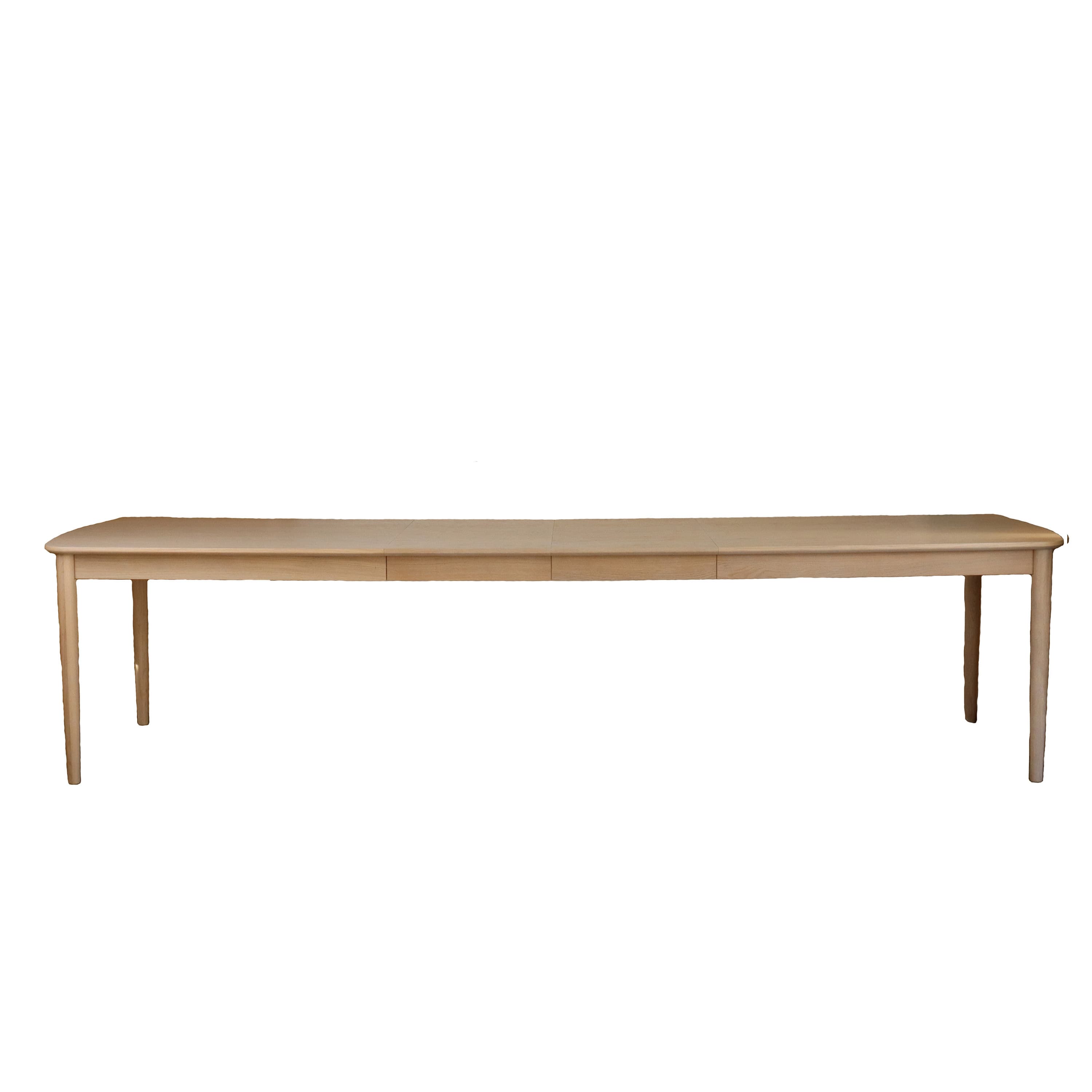 Leah Dining Table White Oiled Oak 220+50+50