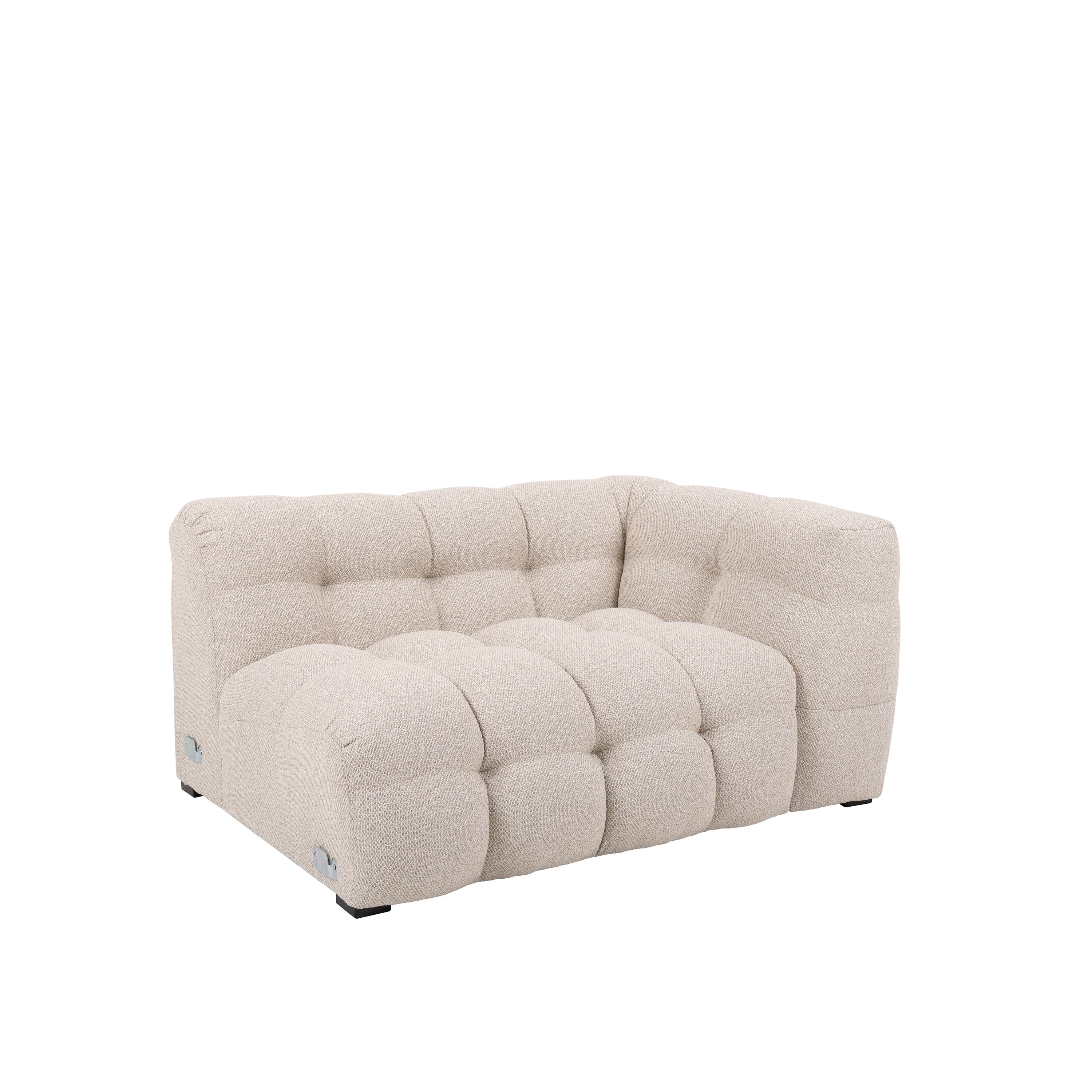 Billie 1.5-Sitzer Sofa Modul Rechts Armlehne Beige Bouclé 141cm