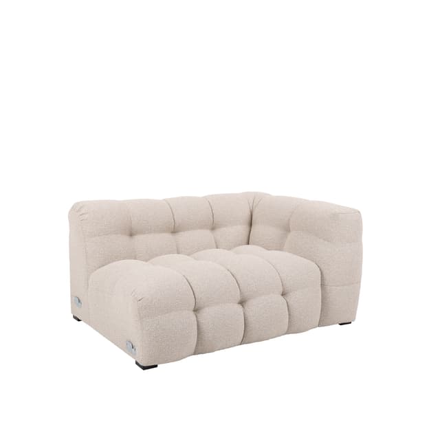 Billie 1.5-Sitzer Sofa Modul Rechts Armlehne Beige Bouclé 141cm